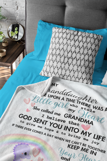 To My Granddaughter- Seahorse Blanket 50x60