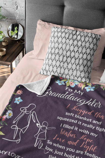 Granddaughter's Gift- Loving Words Blanket 50x60