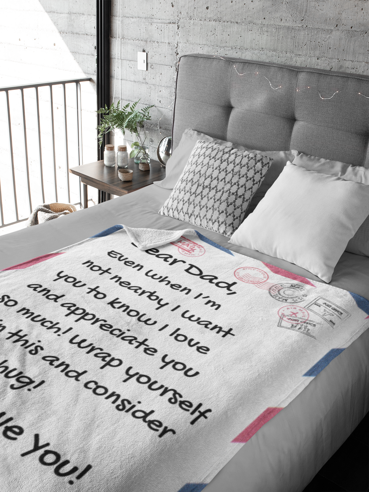 Dear Dad- Premium Sherpa Blanket 50x60