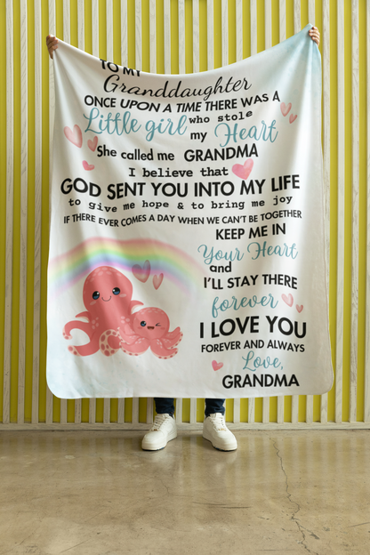 To My Granddaughter-Octopus Blanket 50x60