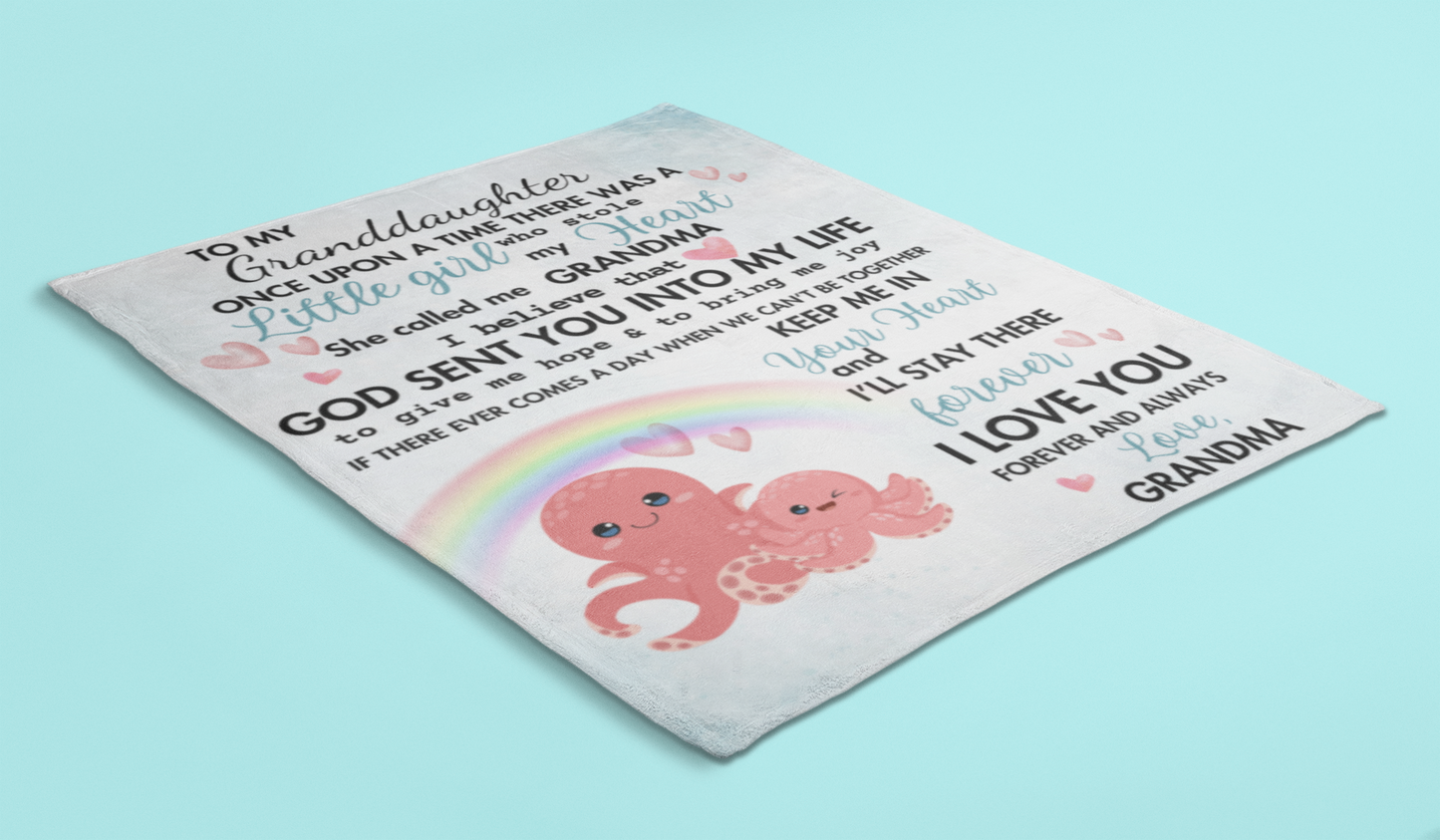 To My Granddaughter-Octopus Blanket 50x60