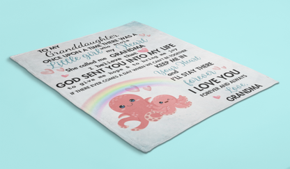 To My Granddaughter-Octopus Blanket 50x60