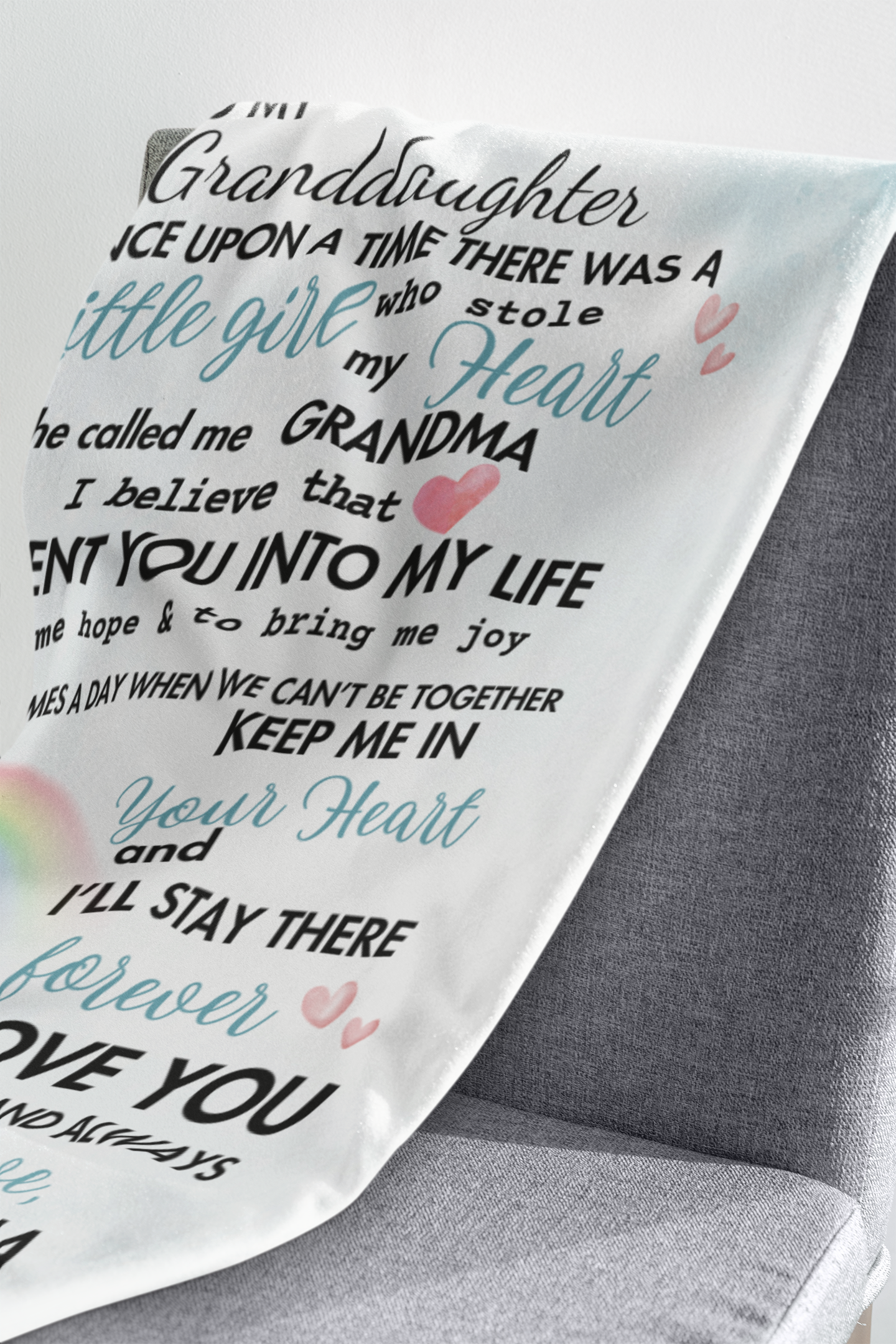 To My Granddaughter- Seahorse Blanket 50x60