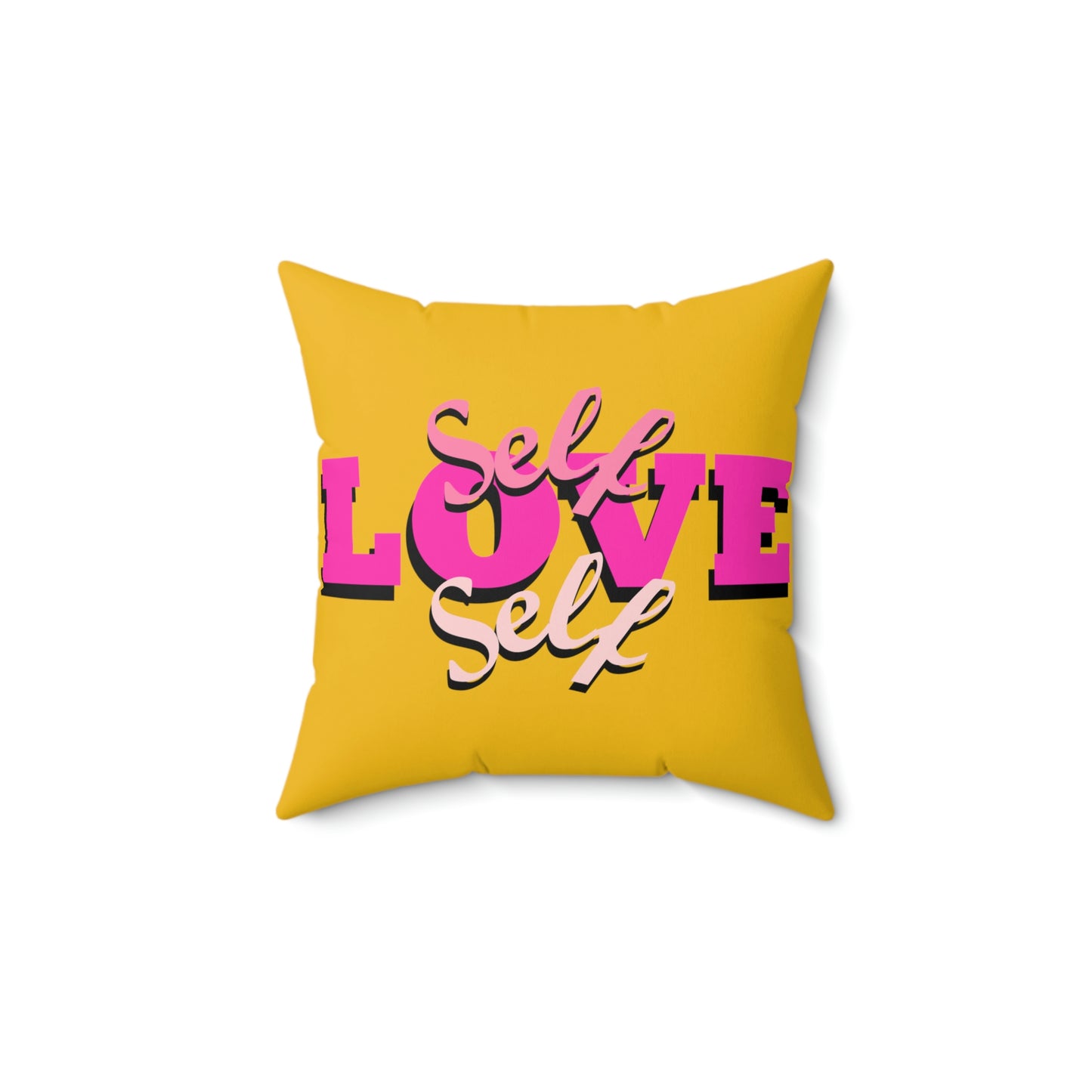 Self Love Gold & Pink Pillow