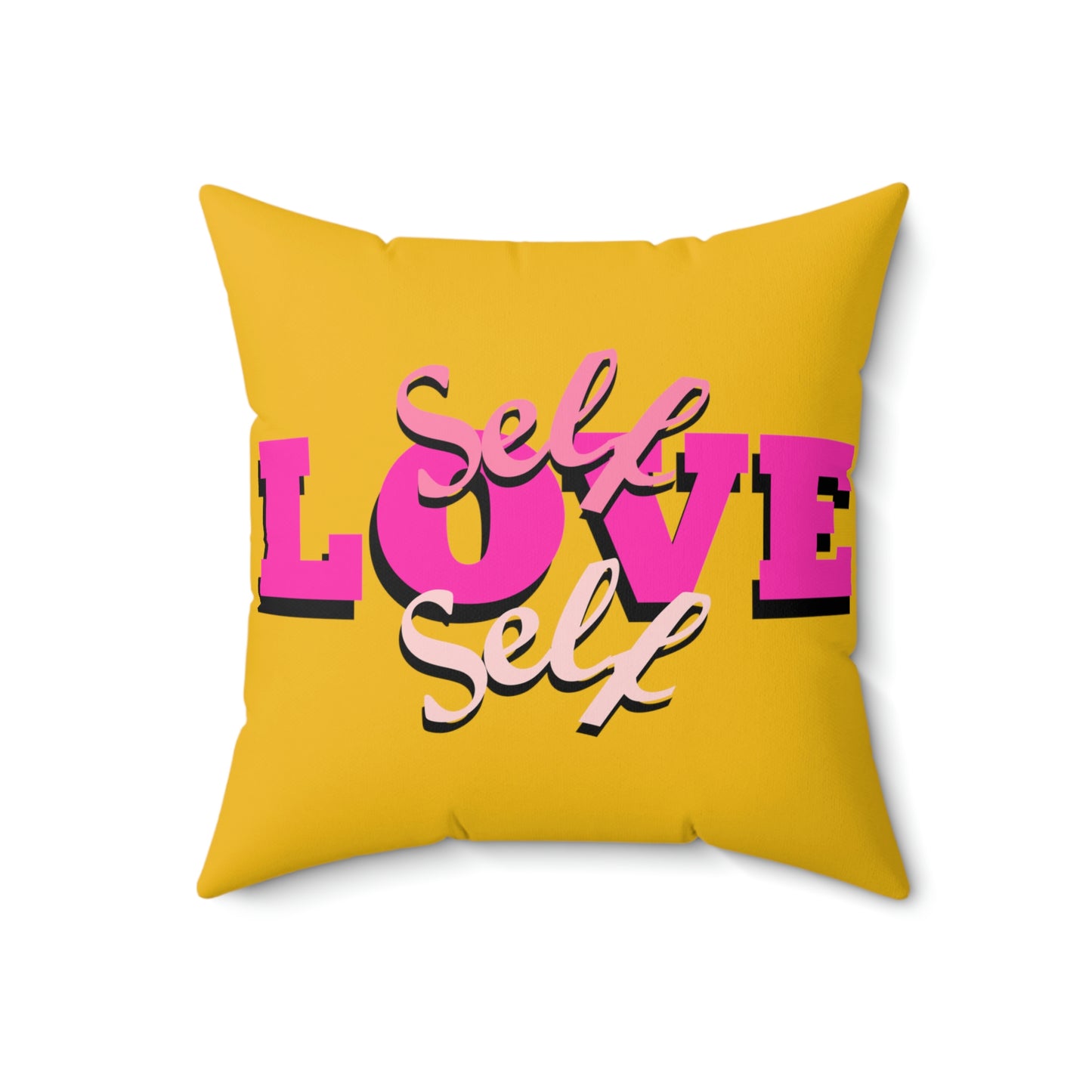Self Love Gold & Pink Pillow